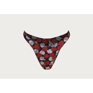 SAME Los Angeles Bikini Bottom XS Seashell Print High Cut Brazilian New